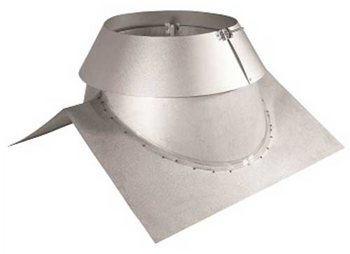 6&quot; Secure Temp 1/12 - 7/12 Pitch Roof Flashing Peak With Storm Collar - 6FPR